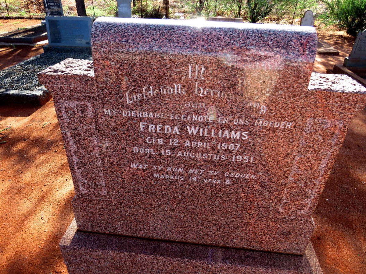 WILLIAMS Freda 1907-1951