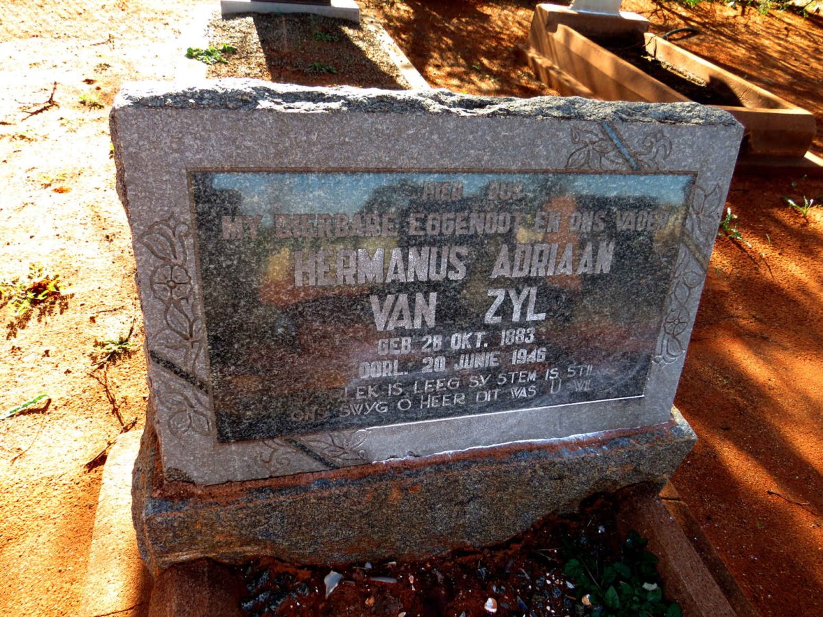 ZYL Hermanus Adriaan, van 1883-1946