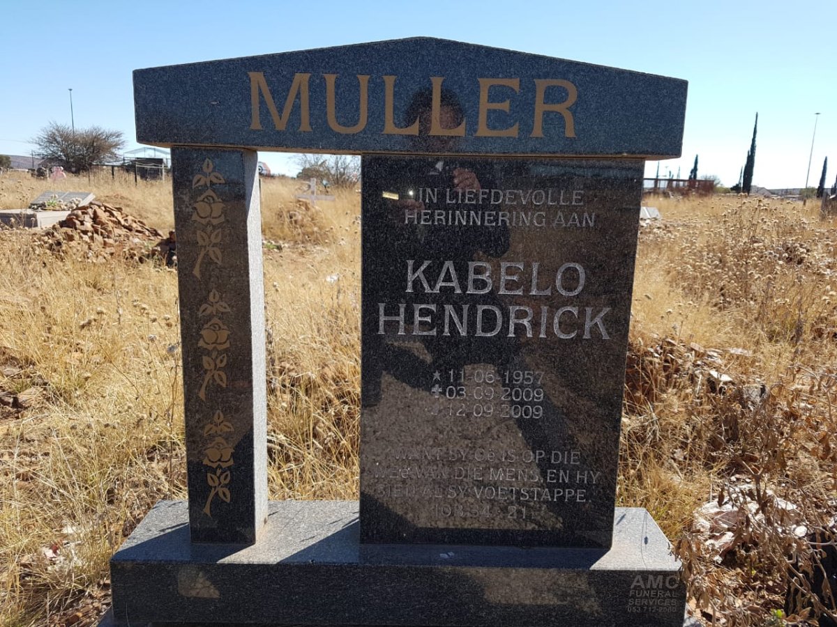 MULLER Kabelo Hendrik 1957-2009
