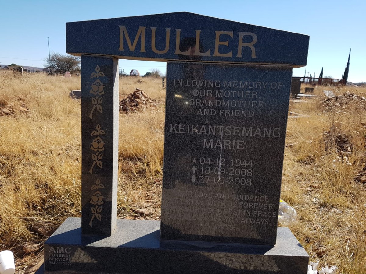 MULLER Keikantsemang Marie 1944-2008