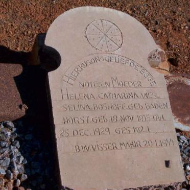 BOSHOFF Helena Catharine Wesselina neé BADENHORST 1875-1929