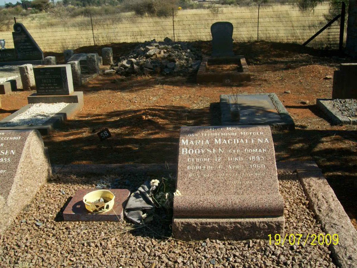 BOOYSEN Maria Magdalena nee DOMAN 1895-1960