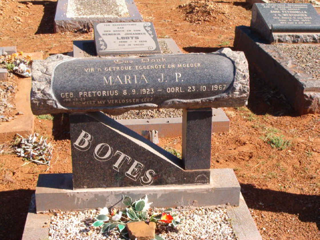BOTES Maria J.P. neé Pretorius 1923-1967