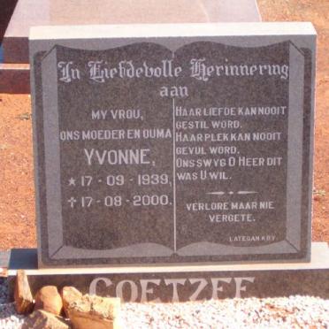 COETZEE Yvonne 1939-2000