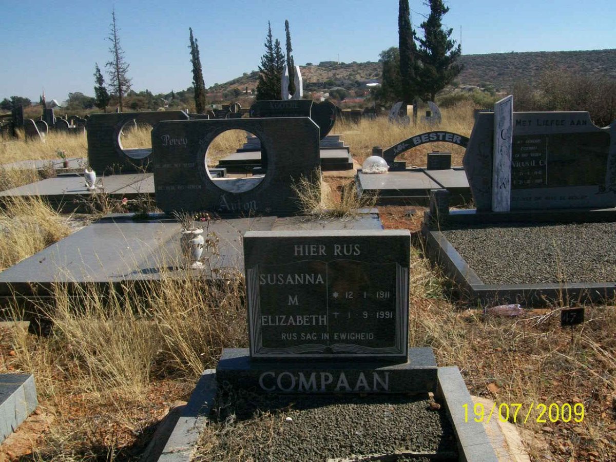 COMPAAN Susanna M. Elizabeth 1911-1991