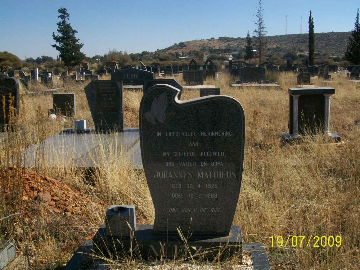 CALITZ Johannes Mattheus 1926-1988