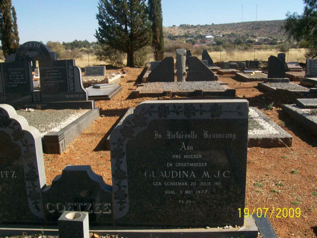 COETZEE Glaudina M.J.C. nee SCHOEMAN 1911-1977