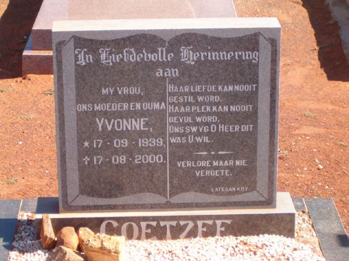 COETZEE Yvonne 1939-2000