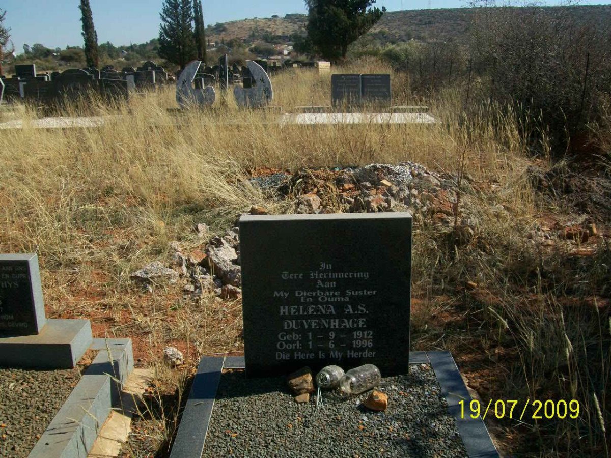 DUVENHAGE Helena A.S. 1912-1996