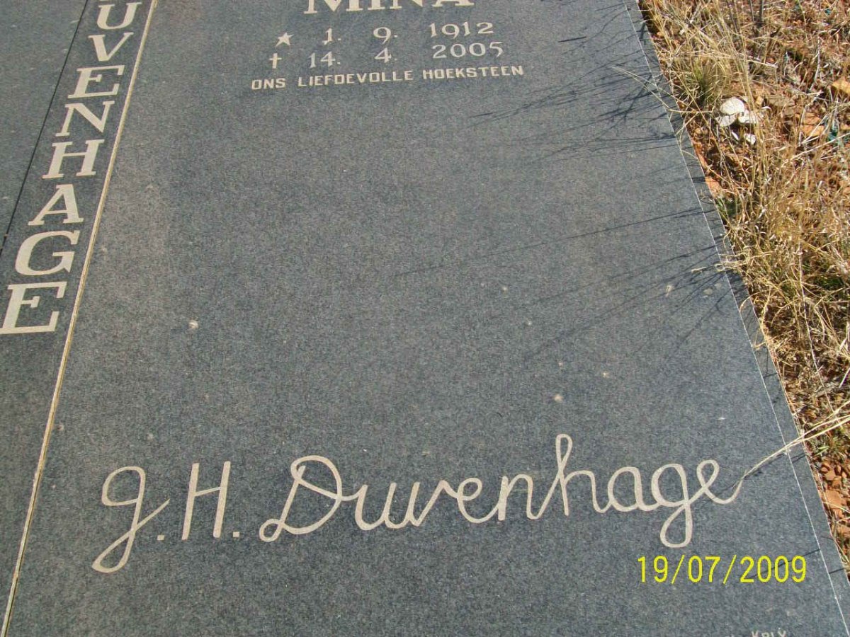 DUVENHAGE Mina 1912-2005