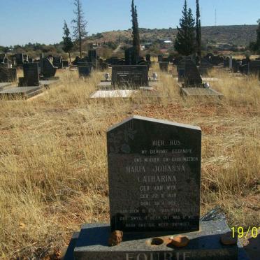 FOURIE Maria Johanna Catharina neé VAN WYK 1938-1985