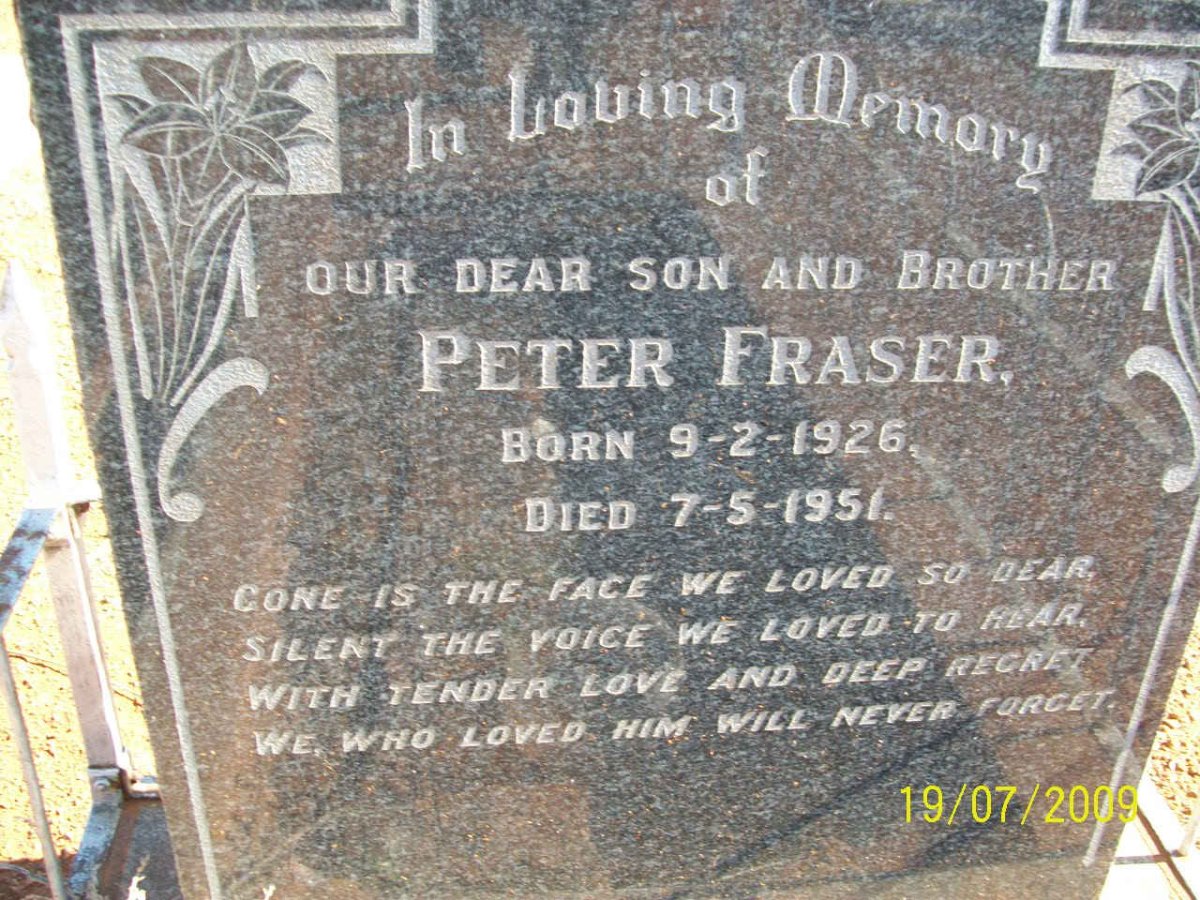 FRASER Peter 1926-1951