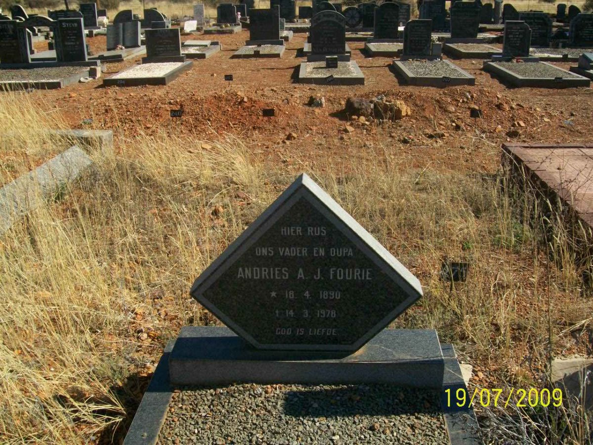 FOURIE Andries A.J. 1890-1978