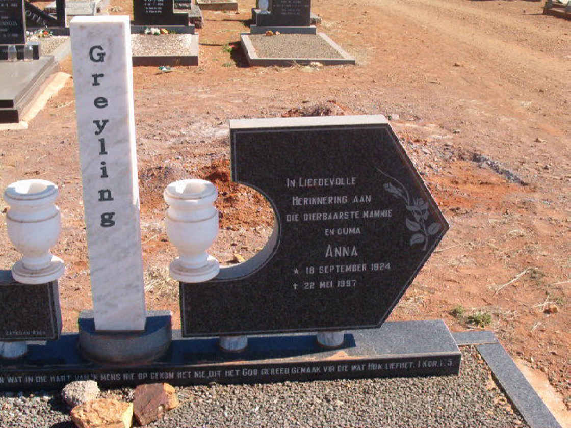 GREYLING Anna 1924-1997