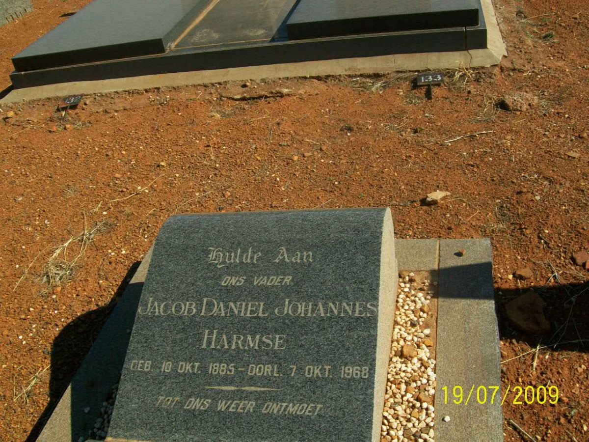 HARMSE Jacob Daniel Johannes 1885-1968