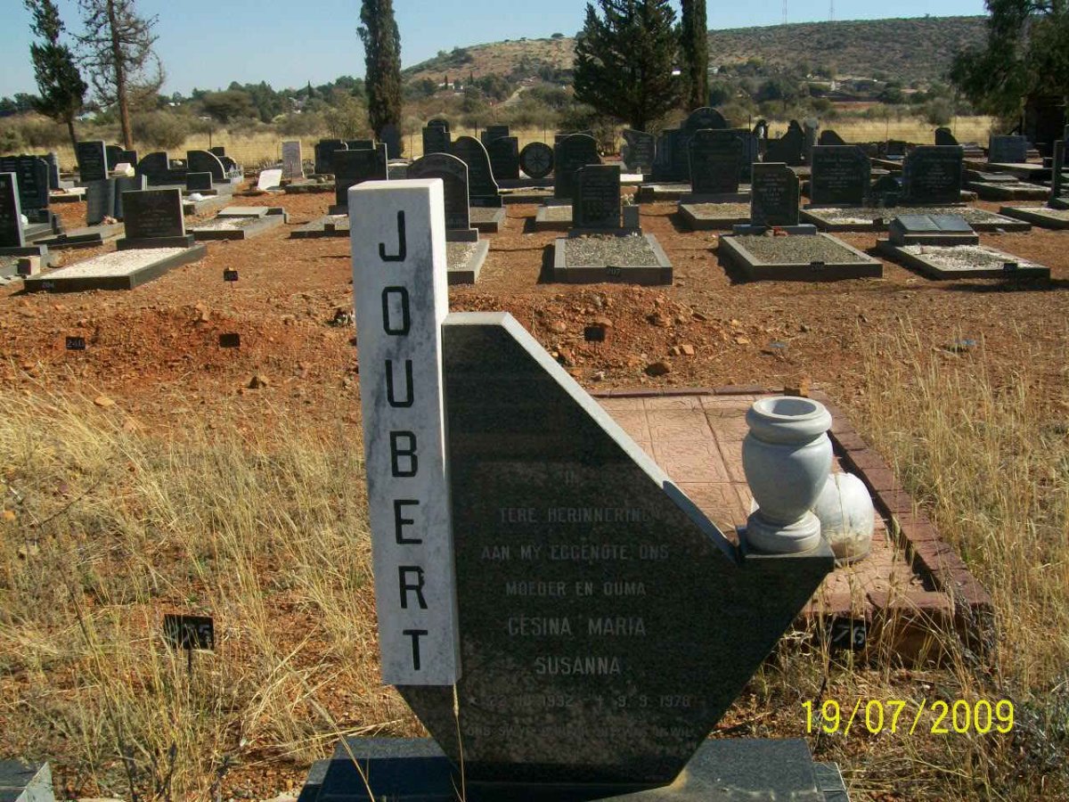 JOUBERT Gesina Maria Susanna 1932-1978