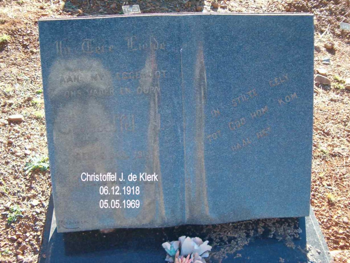KLERK Christoffel J., de 1918-1969