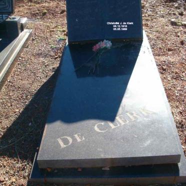 KLERK Christoffel J., de 1918-1969 