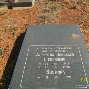 LIEBENBERG Albertus Johannes 1919-2005 &amp; Susanna 1916-