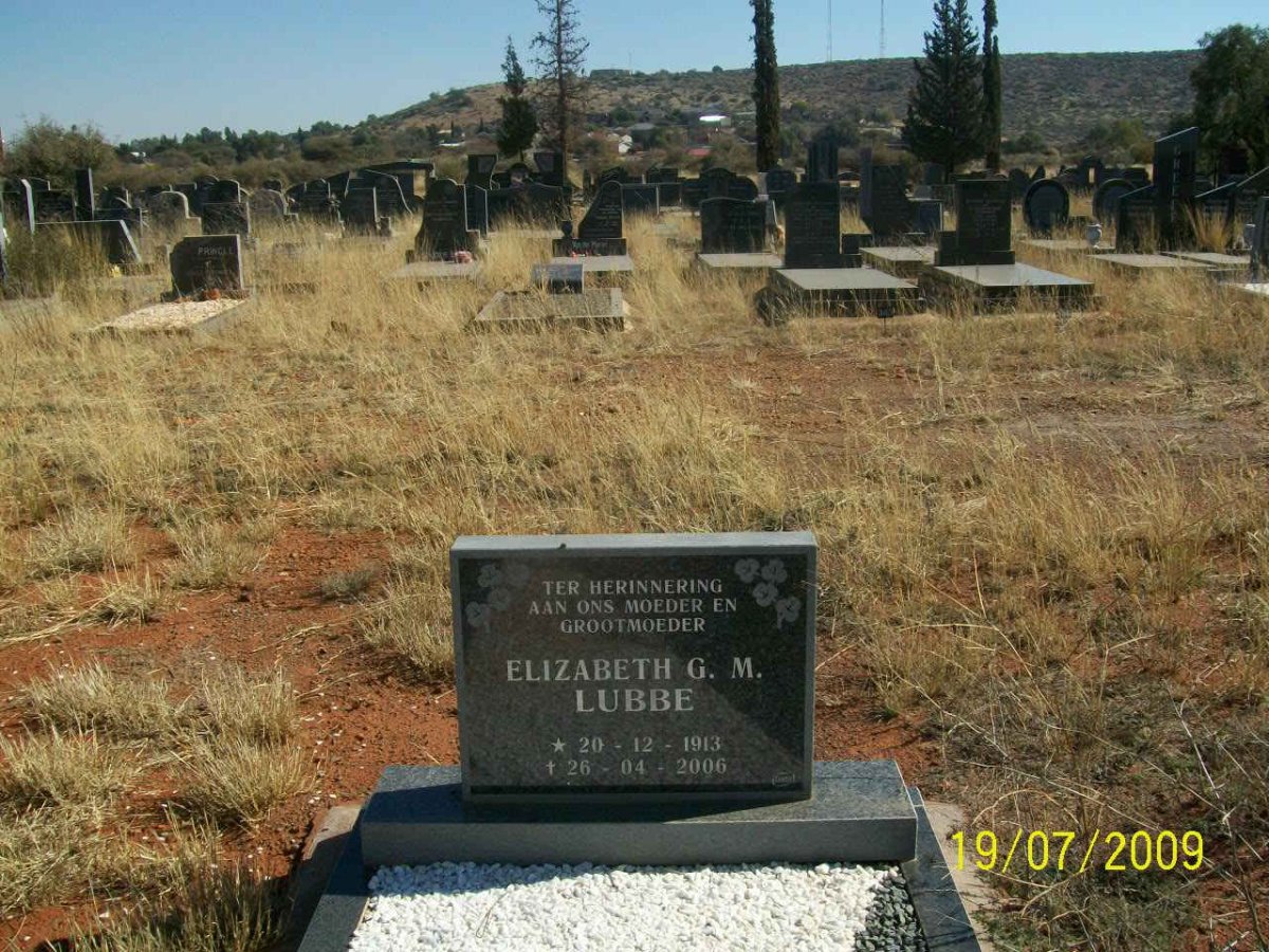 LUBBE Elizabeth G.M. 1913-2006