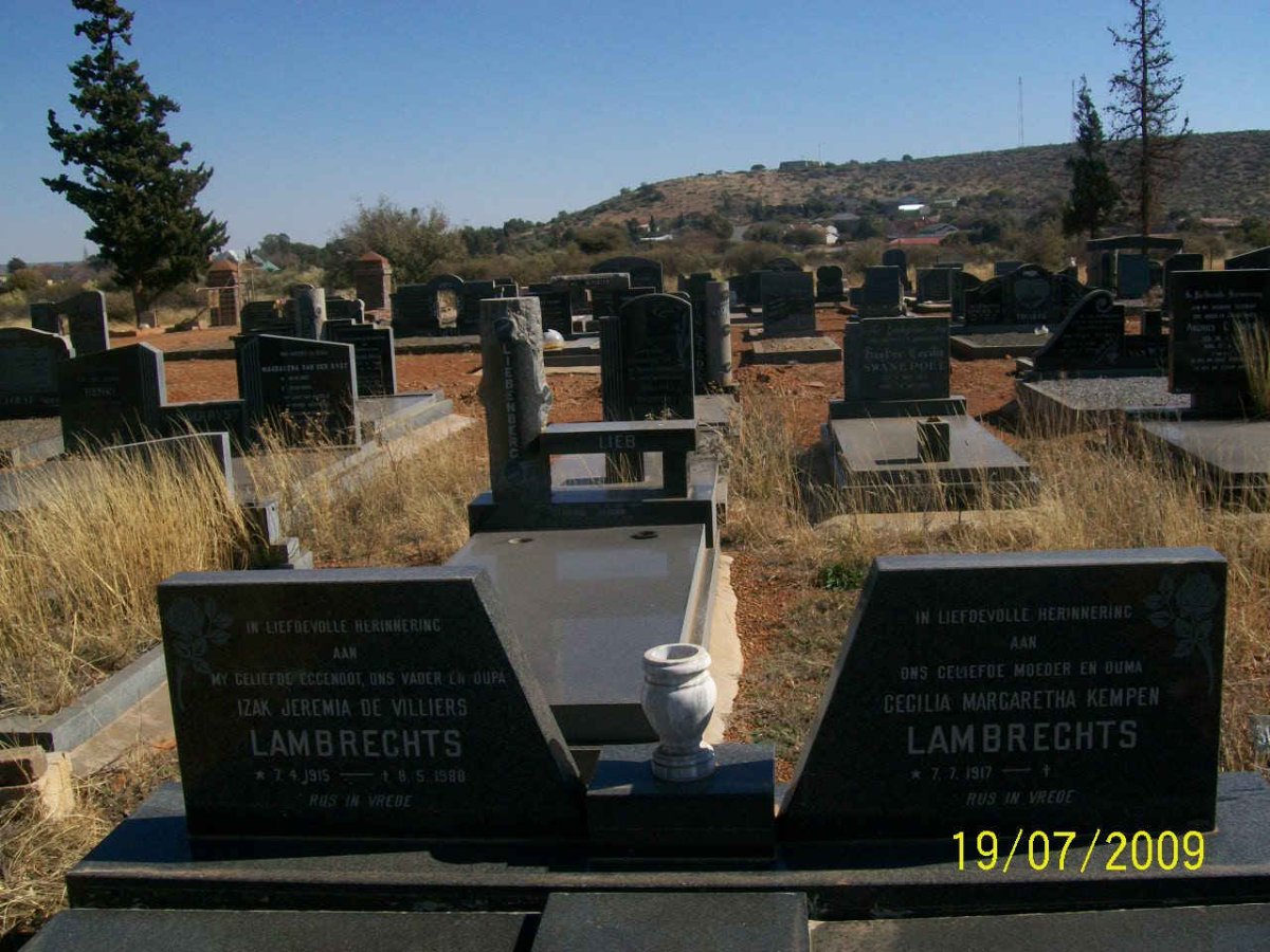 LAMBRECHTS Izak Jeremia De Villiers 1915-1980 &amp; Cecilia Margaretha KEMPEN 1917-