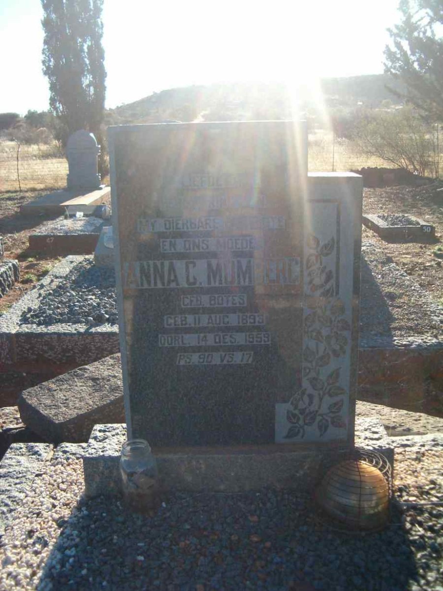 MOMBERG Anna C. neé BOTES 189?-1959
