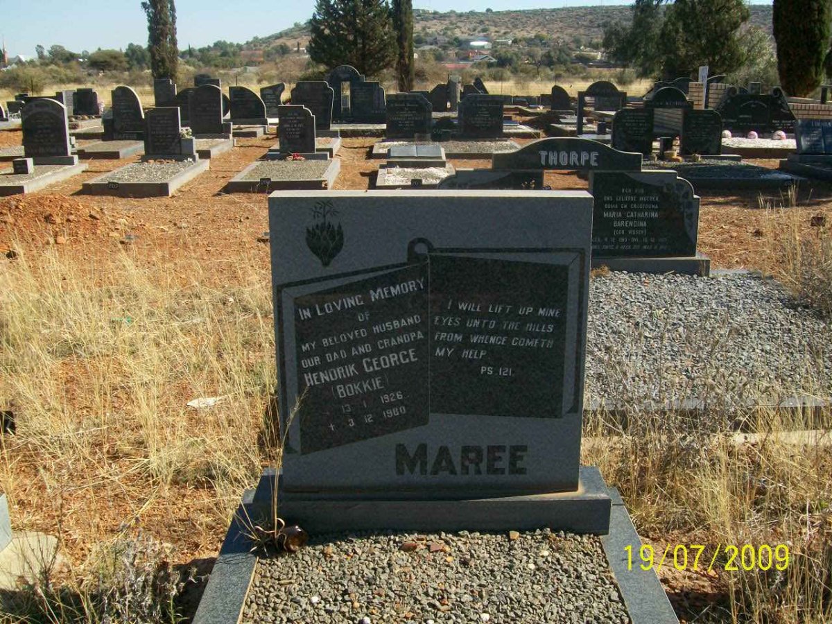 MAREE Hendrik George 1926-1980
