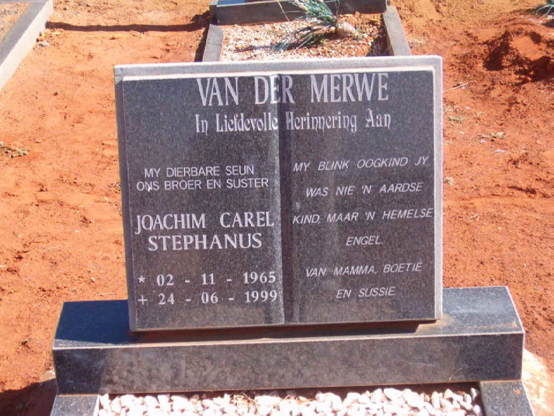 MERWE Joachim Carel Stephanus, van der 1965-1999