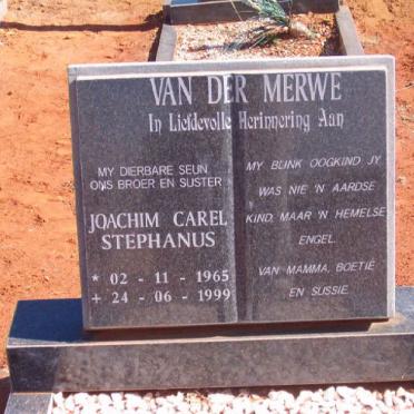 MERWE Joachim Carel Stephanus, van der 1965-1999