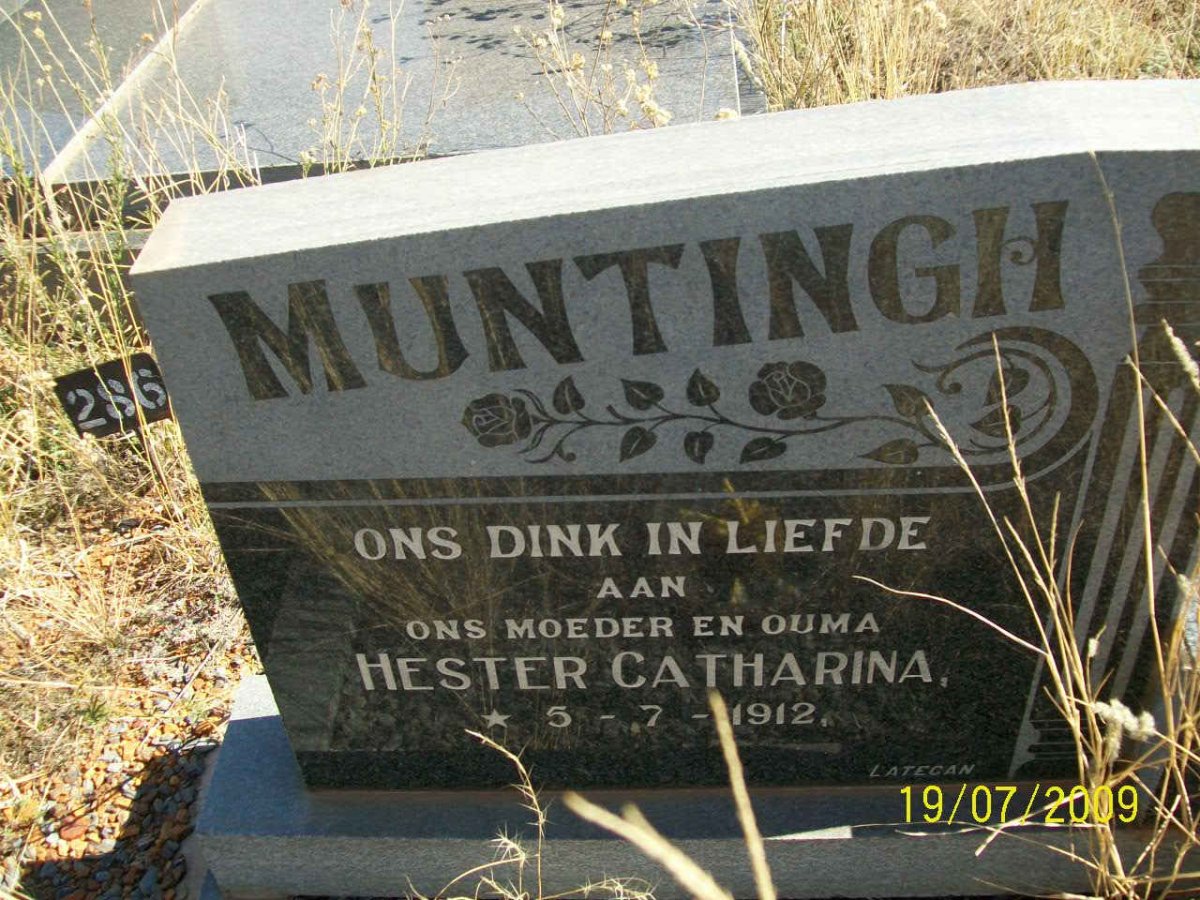 MUNTINGH Hester Catharina 1912-?