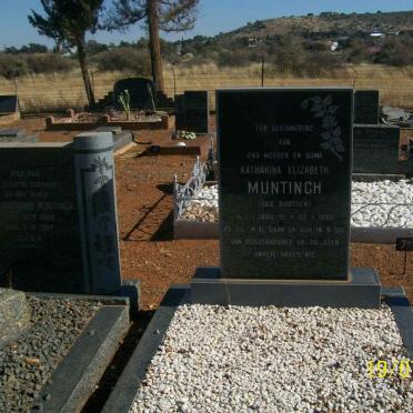 MUNTINGH Katharina Elizabeth nee BOOYSEN 1896-1983
