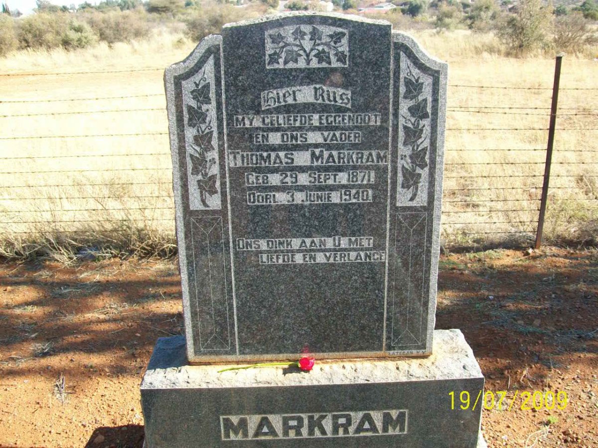 MARKRAM Thomas 1871-1940