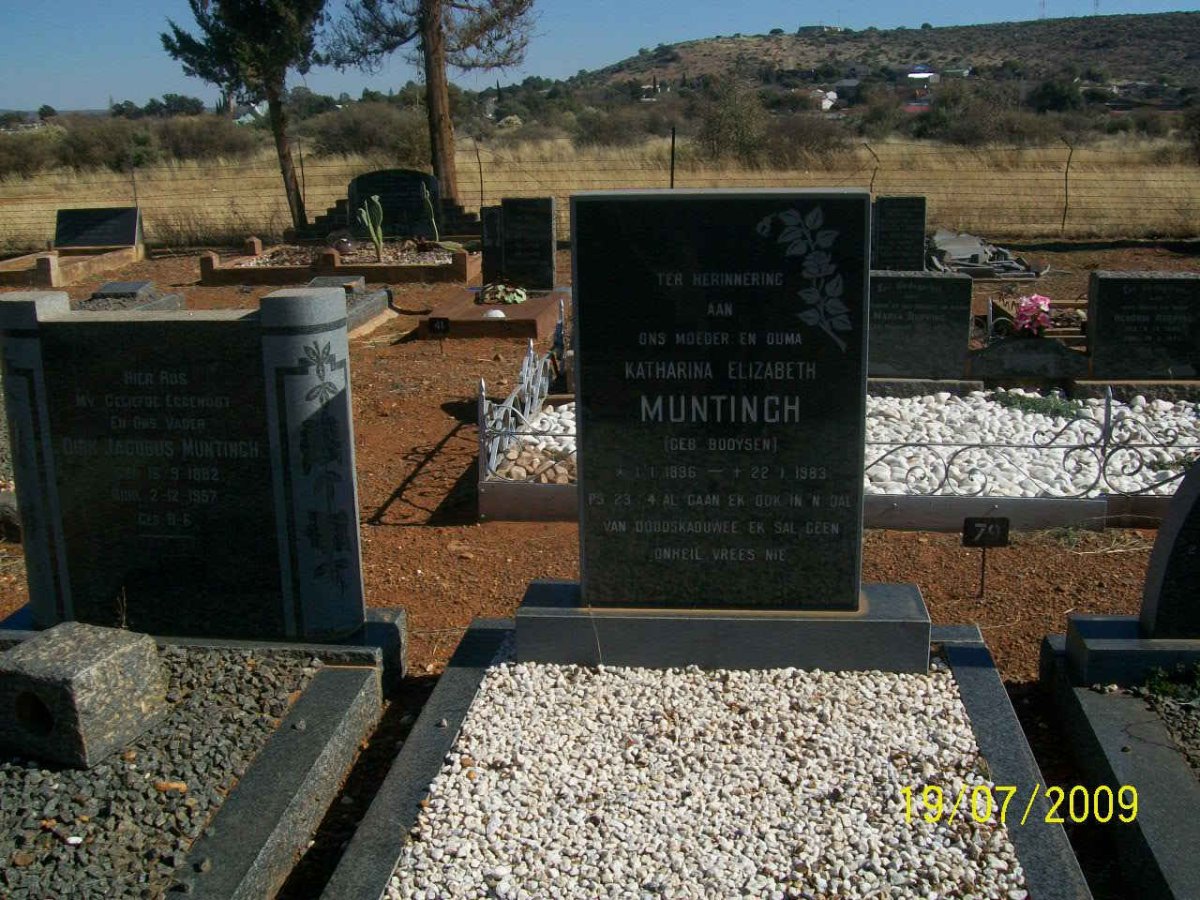 MUNTINGH Katharina Elizabeth nee BOOYSEN 1896-1983