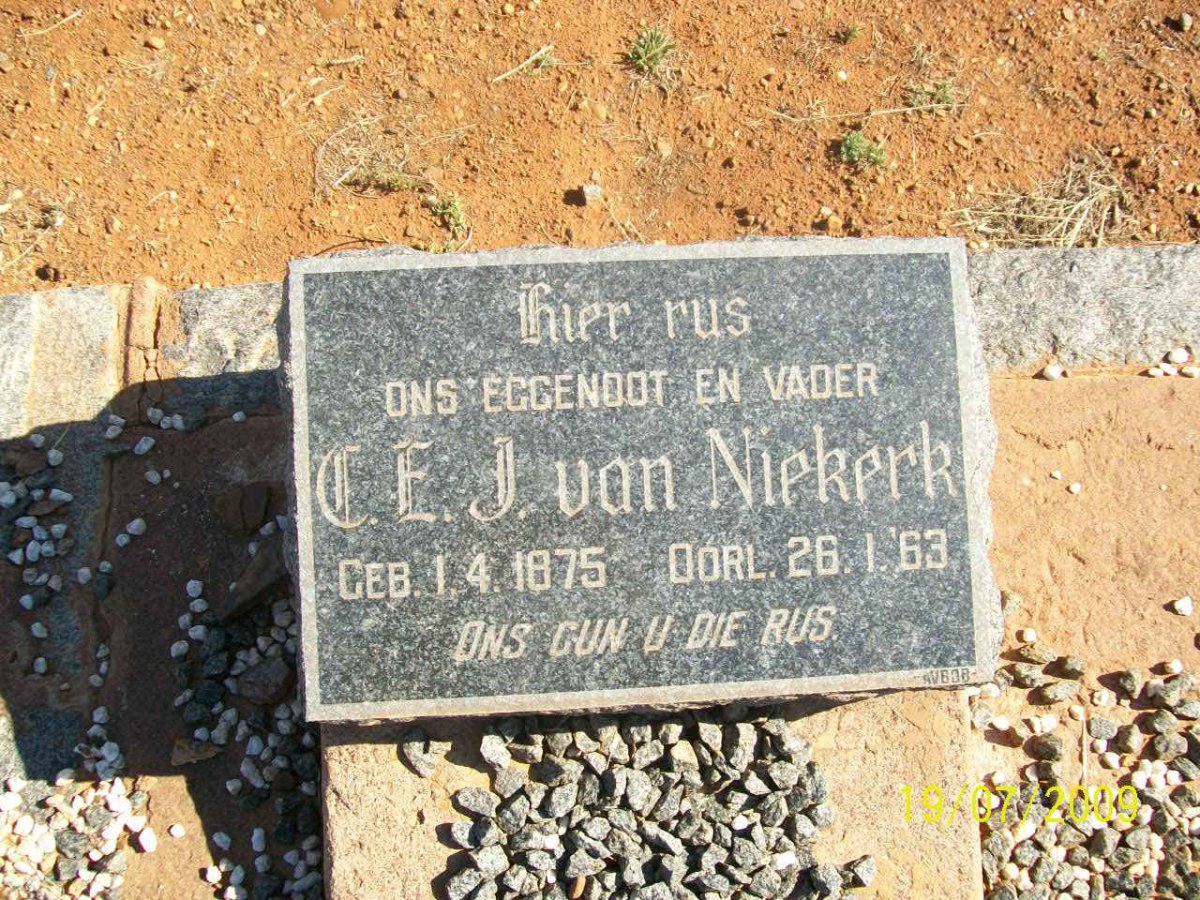 NIEKERK C.E.J., van 1875-1963