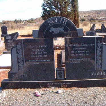 NOETH Jan Lourens Nicolaas 1885-1966 &amp; Elizabeth Dorethea HEYMANS 1891-1965