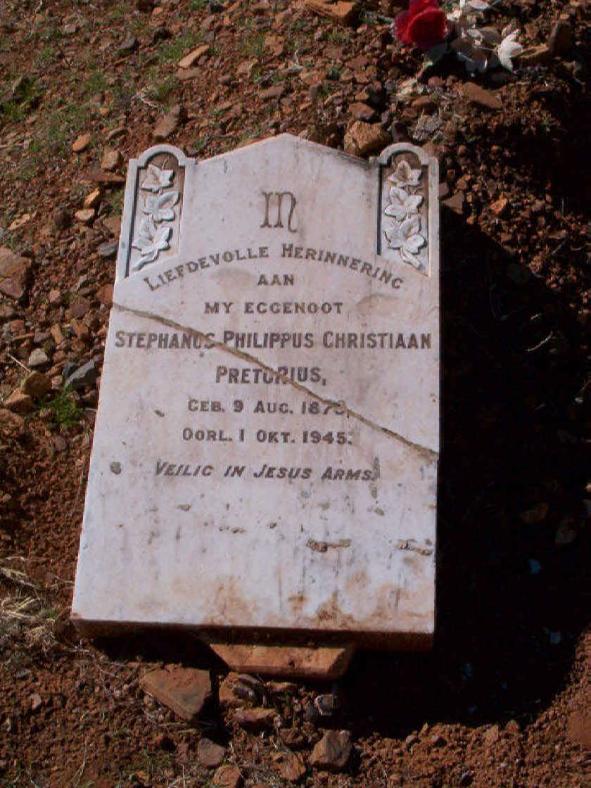 PRETORIUS Stephanus Philippus Christiaan 18?-1945