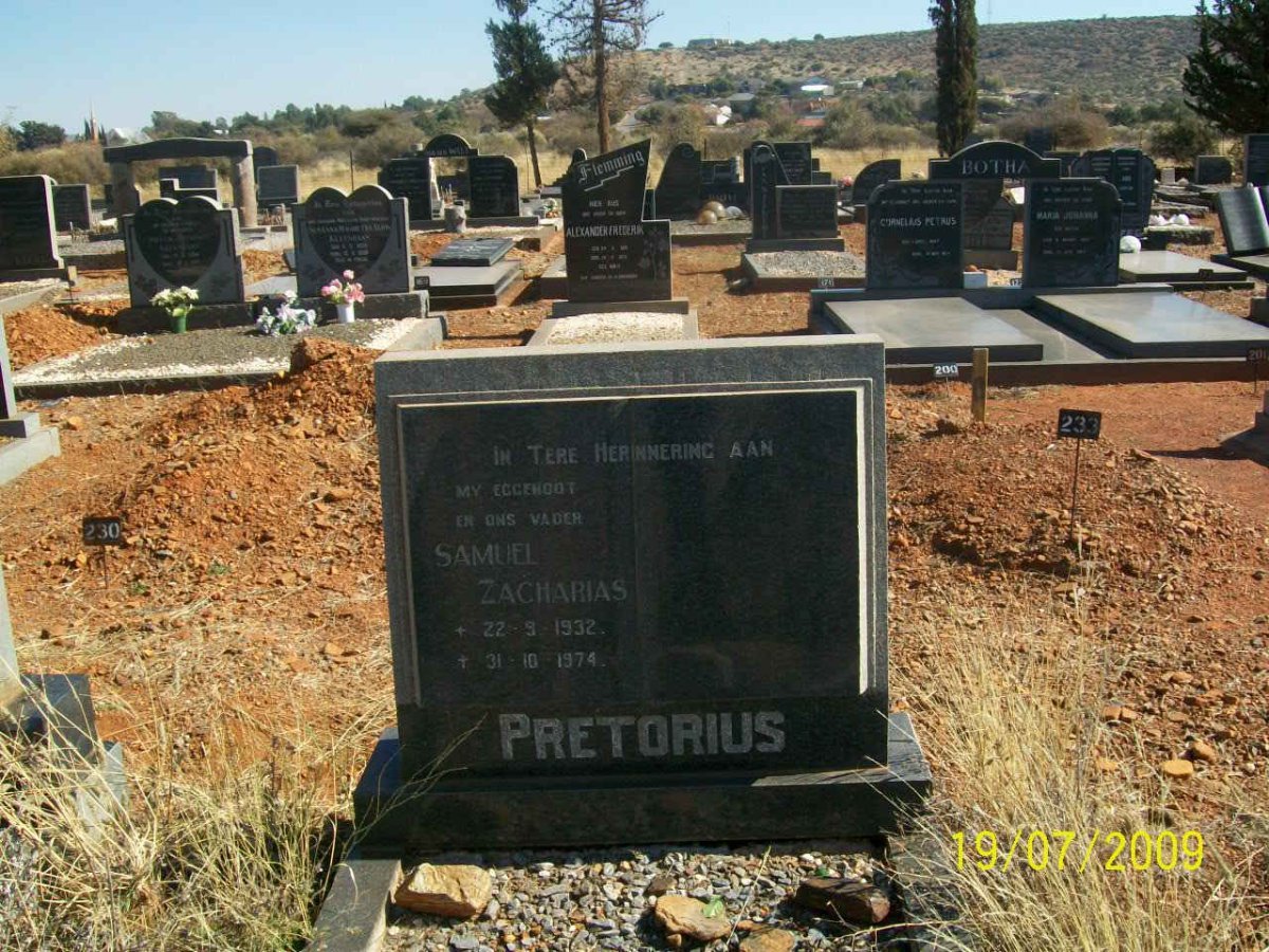 PRETORIUS Samuel Zacharias 1932-1974