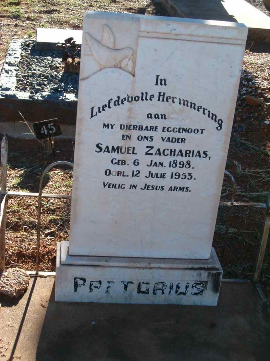 PRETORIUS Samuel Zacharias 1898-1953