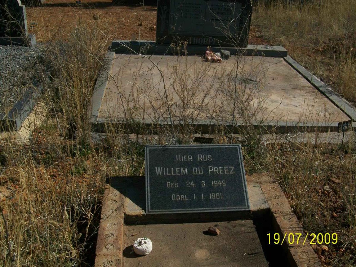 PREEZ Willem, du 1949-1981