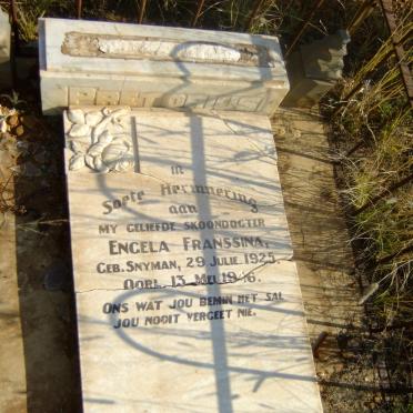 PRETORIUS Engela Franssina nee SNYMAN 1925-1946
