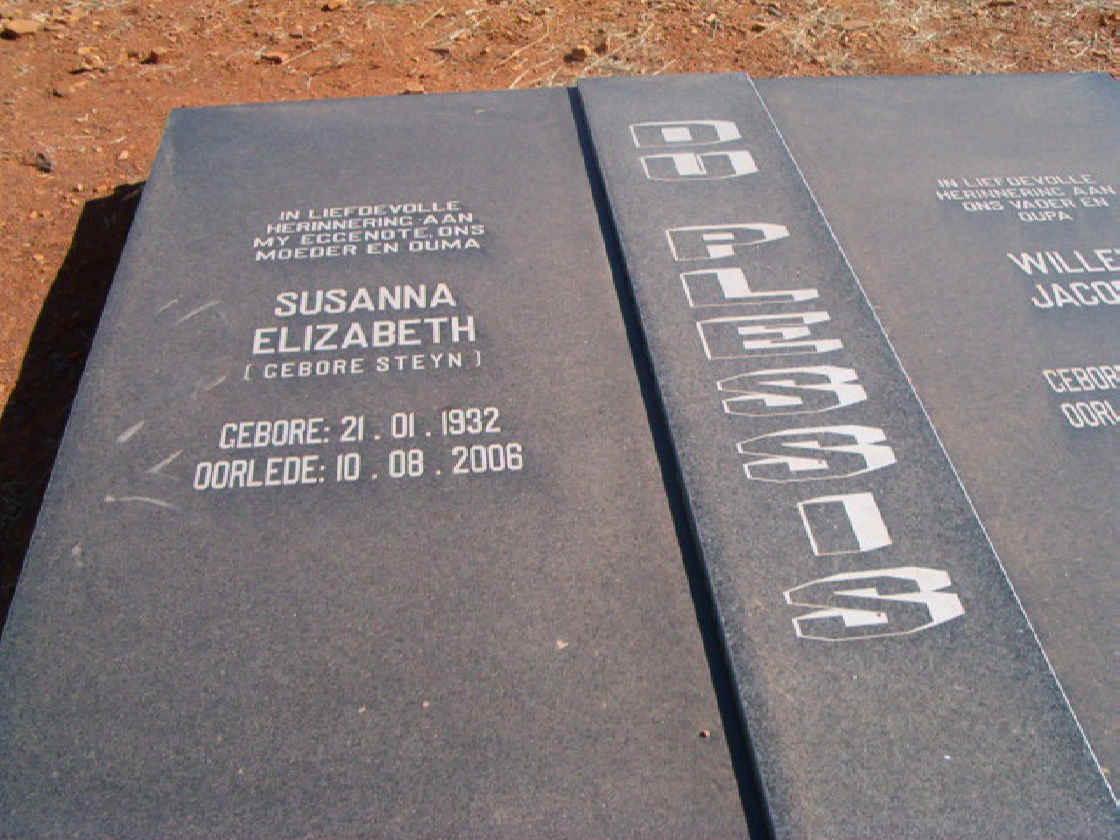 PLESSIS Susanna Elizabeth, du STEYN 1932-2006