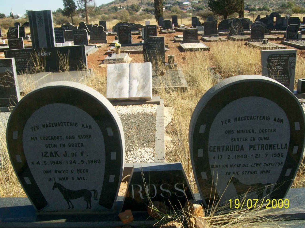 ROSS Izak J. de V. 1946-1980 &amp; Gertruida Petronella 1949-1996