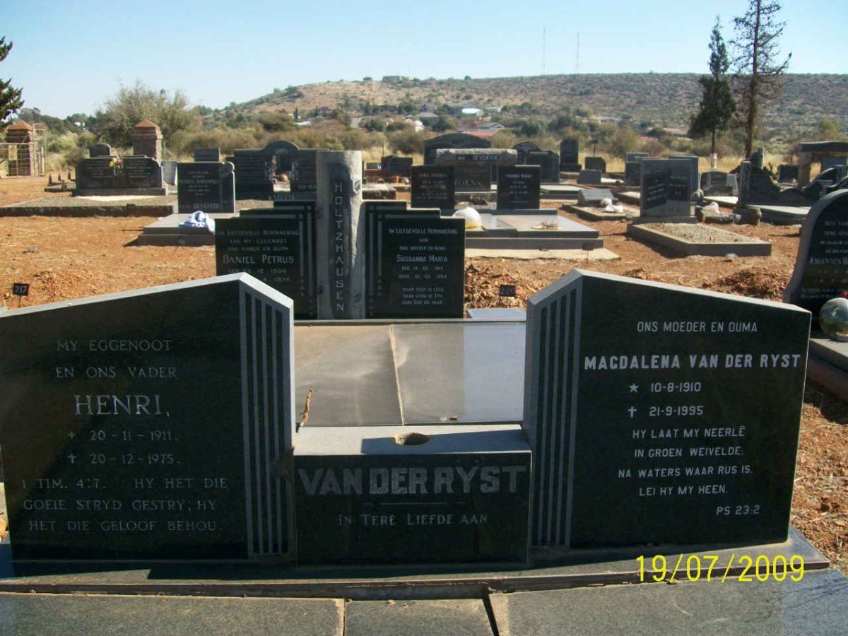RYST Henri, van der 1911-1975 &amp; Magdalena 1910-1995
