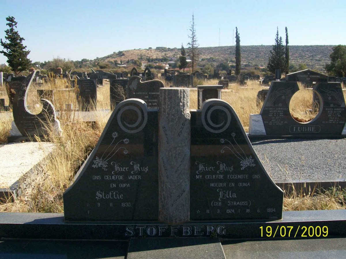STOFFBERG Stoffie 1930- &amp; Ella STRAUSS 1924-1994