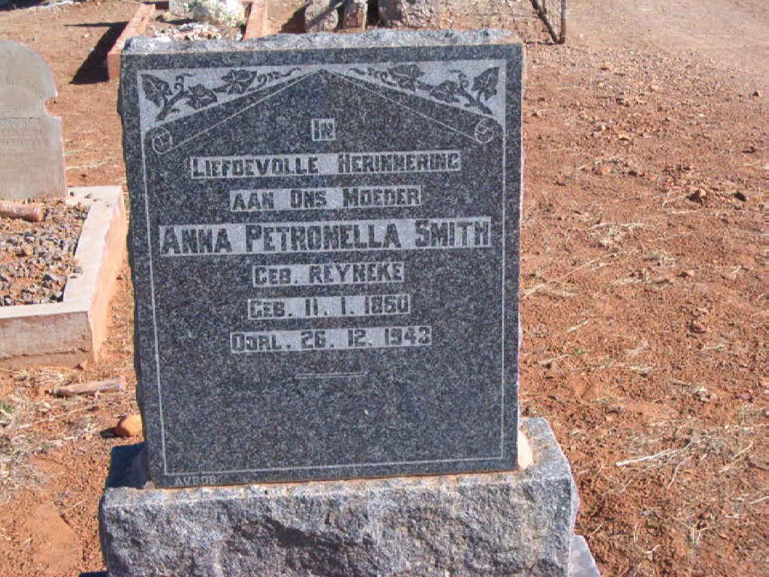SMITH Anna Petronella neé REYNEKE 1860-1943