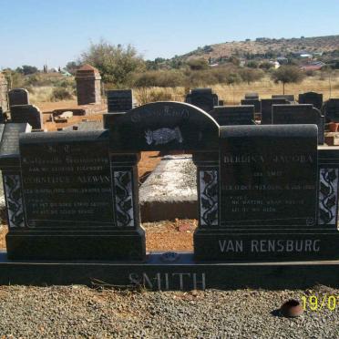 SMITH Cornelius Alewyn 1900-1968 :: VAN RENSBURG Berdina Jacoba nee SMIT 1903-1980