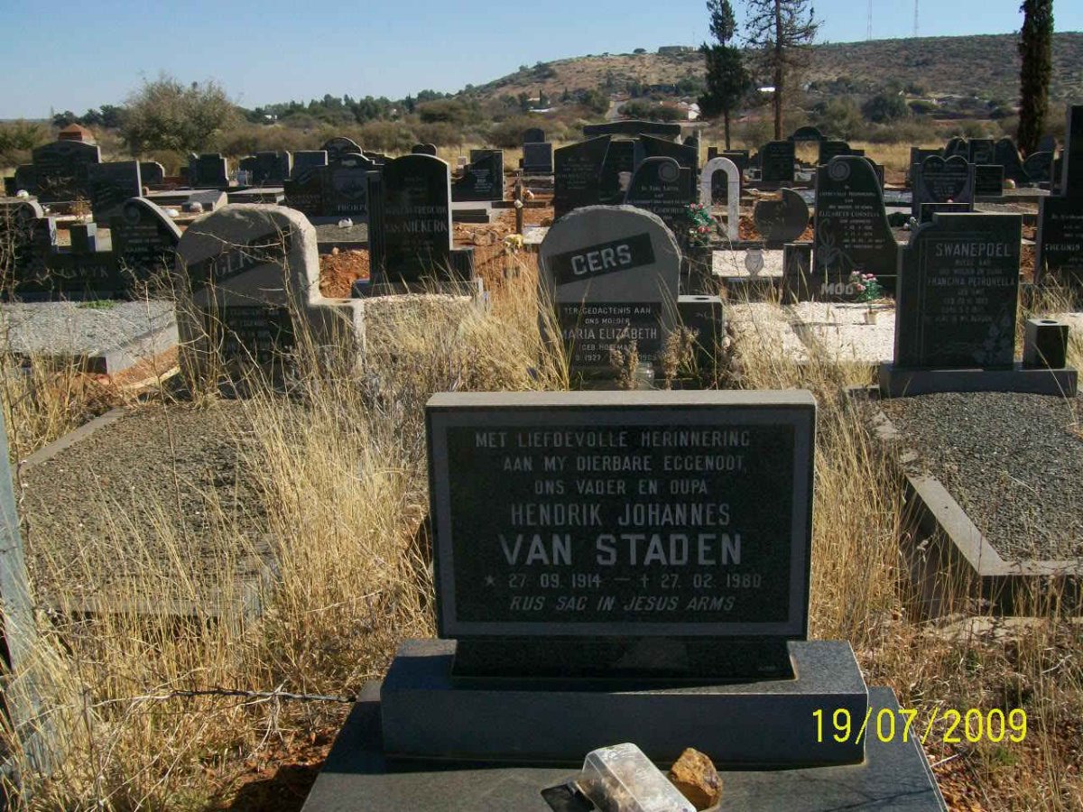 STADEN Hendrik Johannes, van 1914-1980