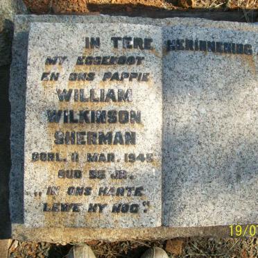 SHERMAN William Wilkinson -1945
