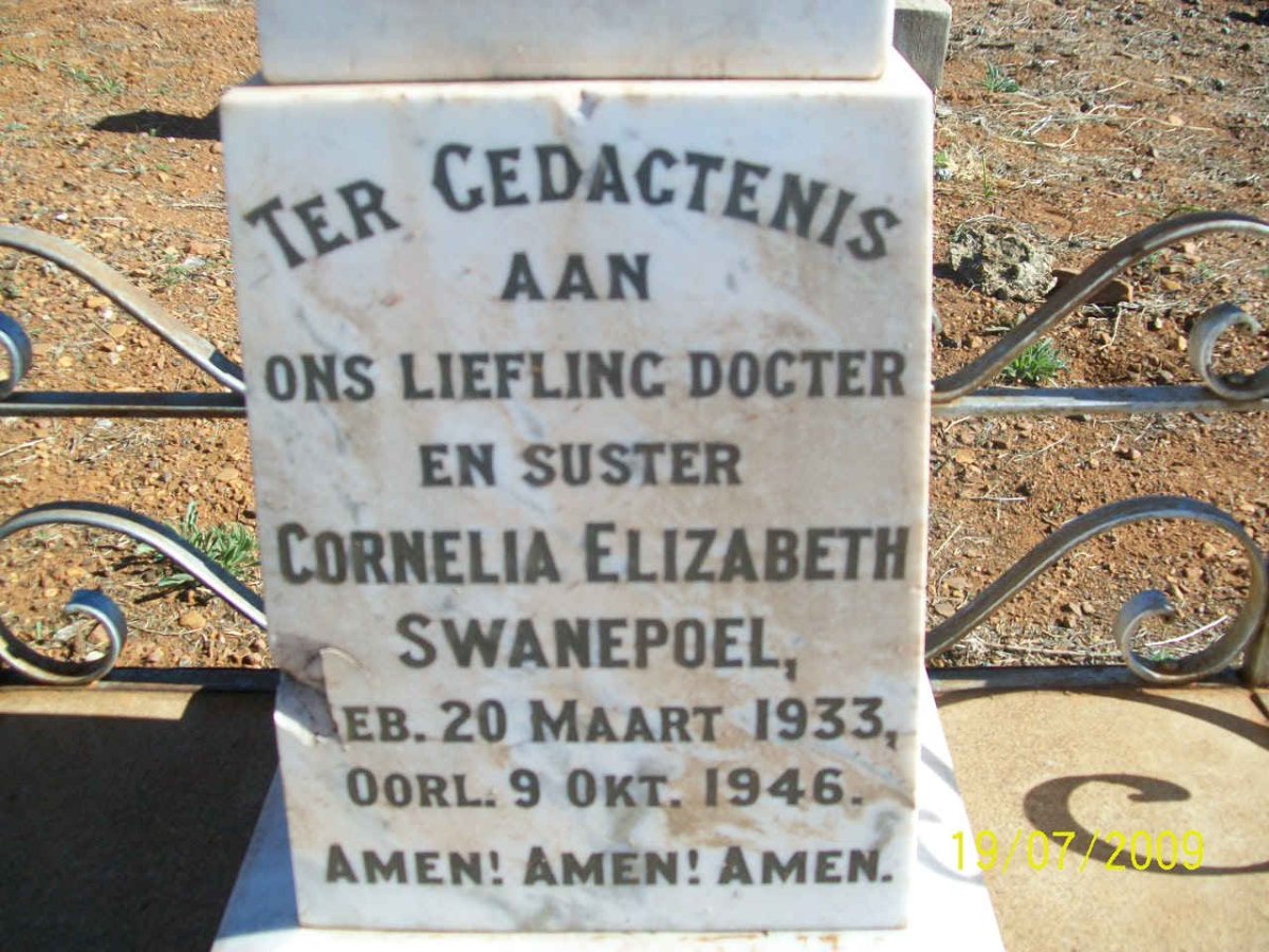 SWANEPOEL Cornelia Elizabeth 1933-1946