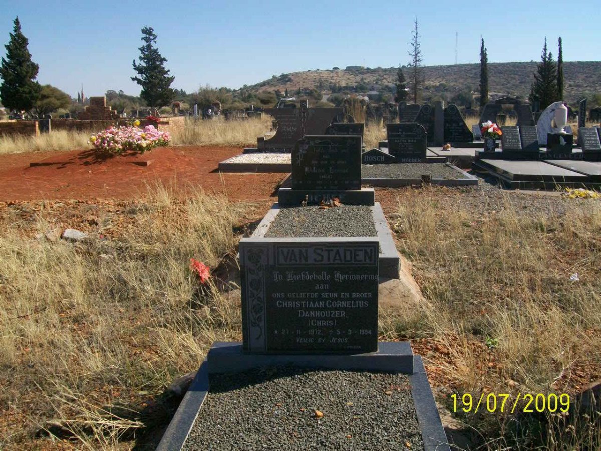 STADEN Christiaan Cornelius Danhouzer, van 1972-1994